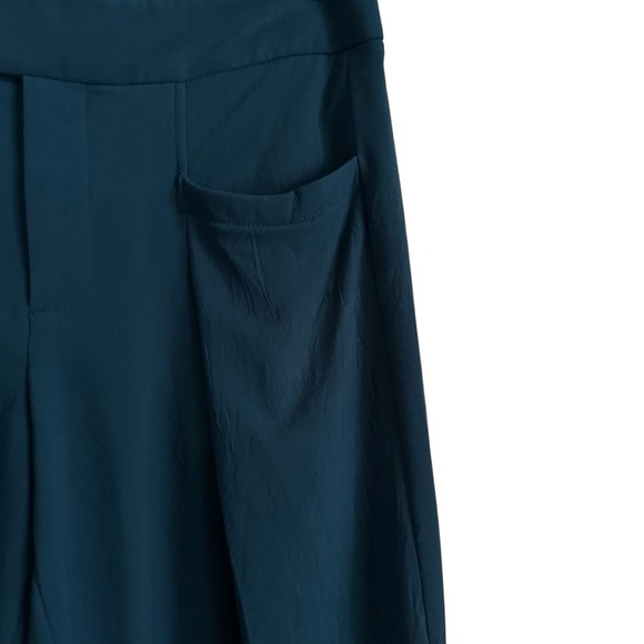 HELMUT LANG DARK TEAL PEGGED LEG ZIP ANKLE PANTS SIZE 4 - Picture 6 of 15